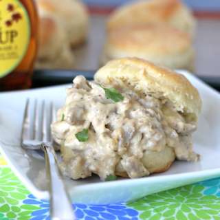 Buttermilk Biscuits with Maple Sausage Gravy