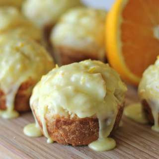 Orange Sour Cream Muffins with Zesty Orange Glaze