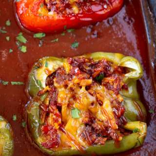 BBQ Beef Stuffed Peppers