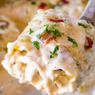 Chicken Bacon Ranch Lasagna Roll Ups