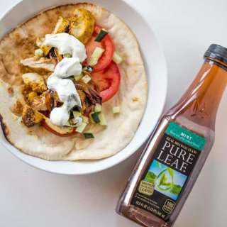 Chicken Shawarma Pita Wraps with Dill Yogurt Sauce