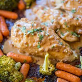 Sheet Pan Peanut Chicken and Veggies