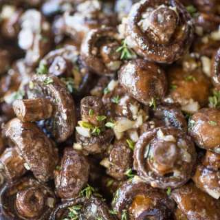 Roasted Garlic Butter Mushrooms