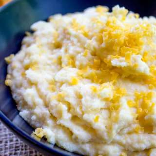 Oven Baked Creamy Cheese Polenta