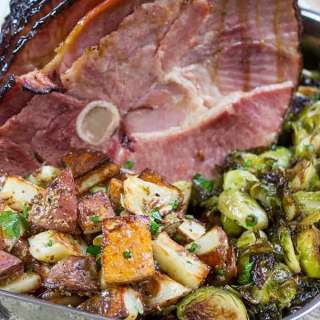 Campfire Sugar Ham with Dijon Roasted Potatoes