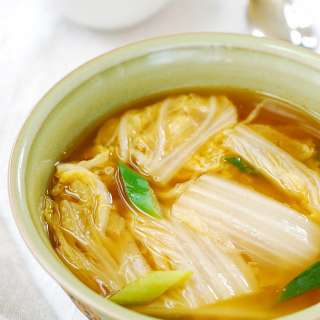 Baechu Doenjang Guk (Soybean Paste Soup with Napa Cabbage)