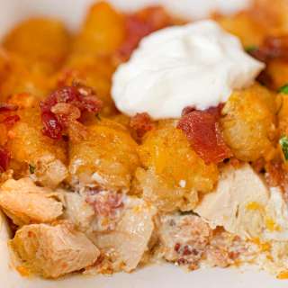 Chicken Bacon Ranch Tater Tot Casserole
