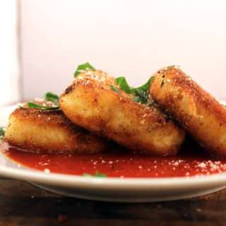 Crispy Colby Cornmeal Cakes