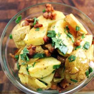 Yukon Gold and Green Onion Potato Salad with Bacon Vinaigrette