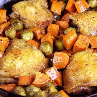 One Pot Roasted Rosemary Chicken with Fall Vegetables