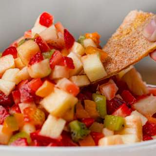 Fruit Salsa with Cinnamon Chips