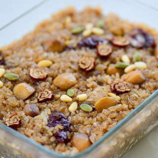 Yaksik (Sweet Rice Cake with dried fruits and chestnuts)