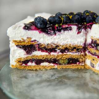 Blueberry Lemon Ice Box Cake