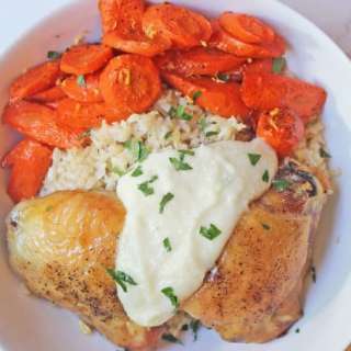 Zankou Chicken Rice Bowl with Garlic Sauce (Copycat)