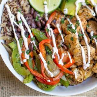 Easy Chicken Fajita Rice Bowls
