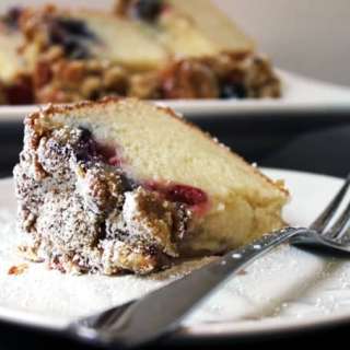 Triple Berry Sour Cream Crumb Cake