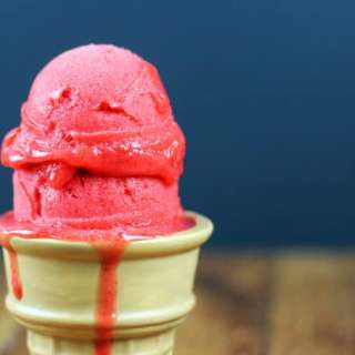 3 Ingredient Fresh Strawberry Sorbet
