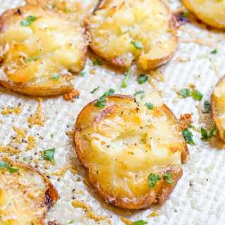 Parmesan Garlic Crash Hot Potatoes