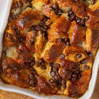 Chocolate Chip Croissant Casserole