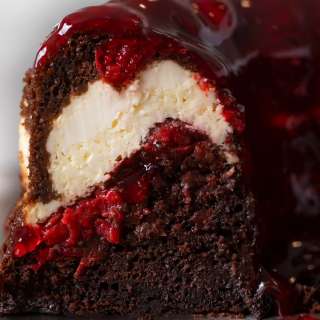 Cherry Chocolate Cream Cheese Bundt Cake