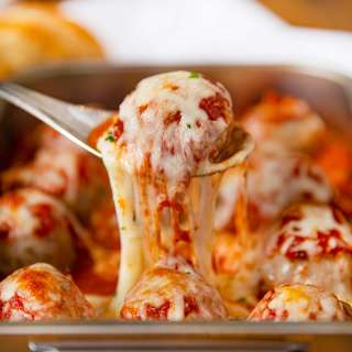 Cheesy Meatball Casserole