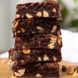 Chocolate Peanut Butter Chip Brownies