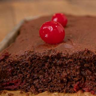Chocolate Cherry Texas Sheet Cake