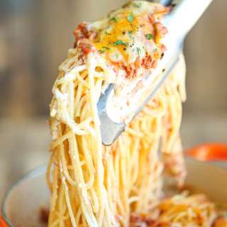 Baked Cream Cheese Spaghetti