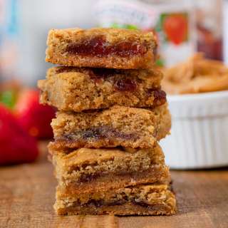 Peanut Butter and Jelly Blondies