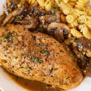 Braised Chicken Breast with Mushrooms