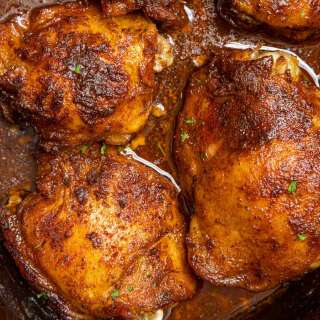 Slow Cooker Rotisserie Chicken Thighs