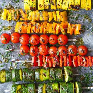 Rainbow Vegetable Kabobs