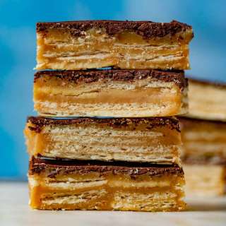 Chocolate Caramel Cracker Bars