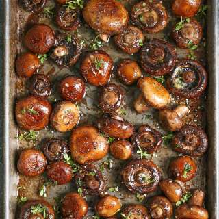 Sheet Pan Garlic Butter Mushrooms