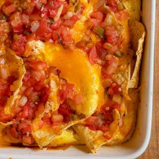 Cheesy Baked Chilaquiles