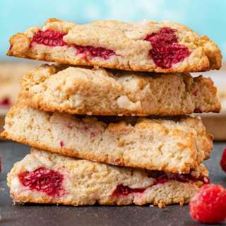 White Chocolate Raspberry Scones