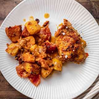 Baked African Sweet Potato Chicken