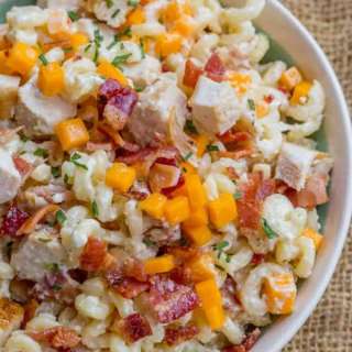 Chicken Bacon Ranch Pasta Salad
