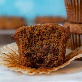 Mocha Chocolate Chip Banana Muffins
