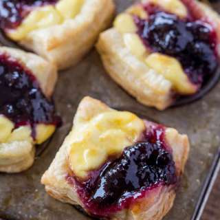 Blueberry Vanilla Goat Cheese Pastry Bites