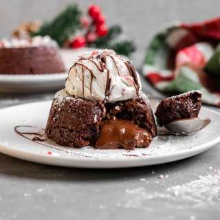 Chocolate Peppermint Lava Cakes