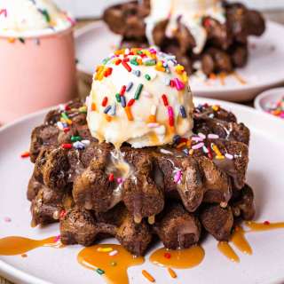 Waffle Iron Brownies