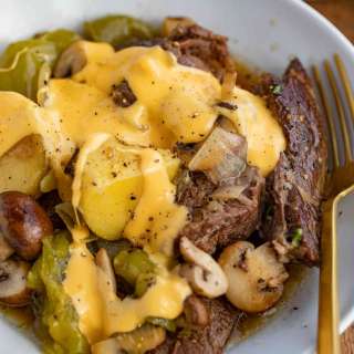 Philly Cheesesteak Pot Roast