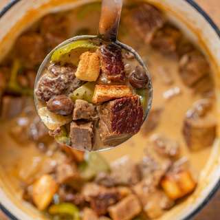 Cheesy Philly Cheesesteak Soup