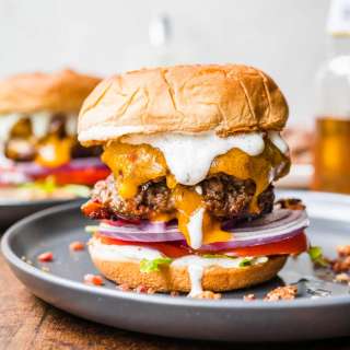Cheddar Bacon Ranch Cheeseburgers
