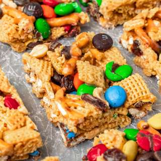 Peanut Butter Trail Mix Bars
