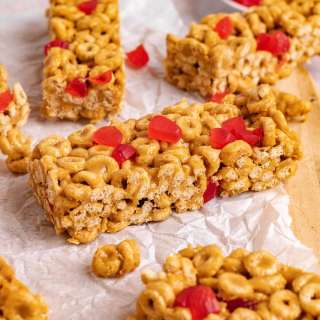 Peanut Butter and Jelly Cereal Bars