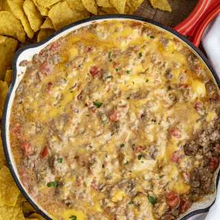 Cheesy Beef Rotel Dip