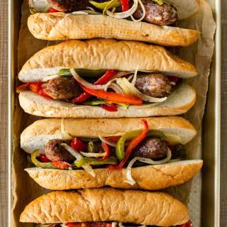 Sheet Pan Sausage and Peppers