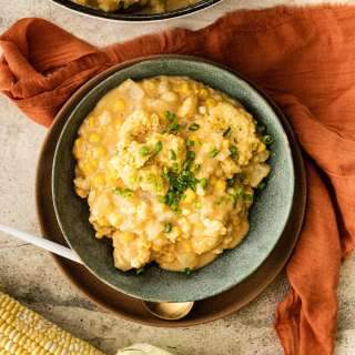 Corn Chowder with Cornmeal Dumplings